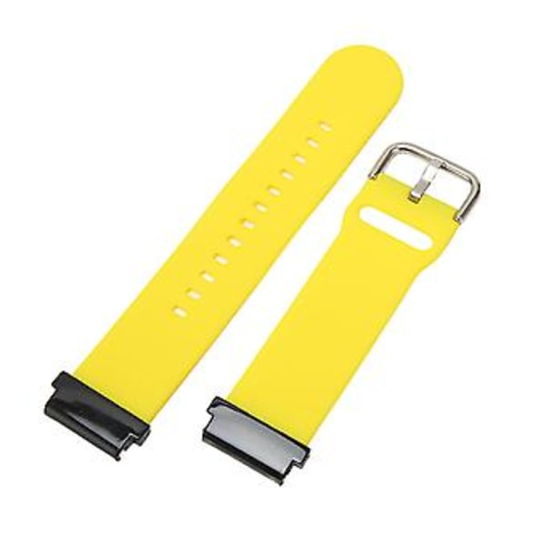 Ersättningsarmband 20mm Vattentätt Mjukt Snabbfäste Silikon Klockarmband för Garmin Fenix 7S Gul
