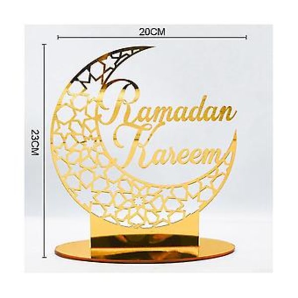 2 stk. Akryl Eid Mubarak Bordrotte, Dan, Dan Mubarak Rotte, Mo