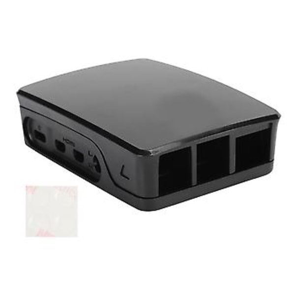 ABS-fodral Kapslingsbox Svart Vit Passar Raspberry Pi 4B Skyddande Skalbox Svart