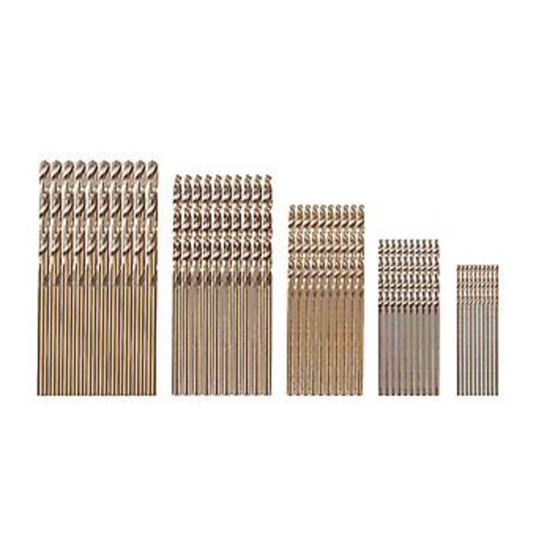 50st Force Tools M35 Kobolt Borrsats, HSS-Co Set 1-m, för Ing På Ste