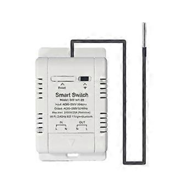 Smart Temperatur Bryter 20A med Temperatur Sensor Støtte Fjernkontroll for Akvarium Drivhus Planting