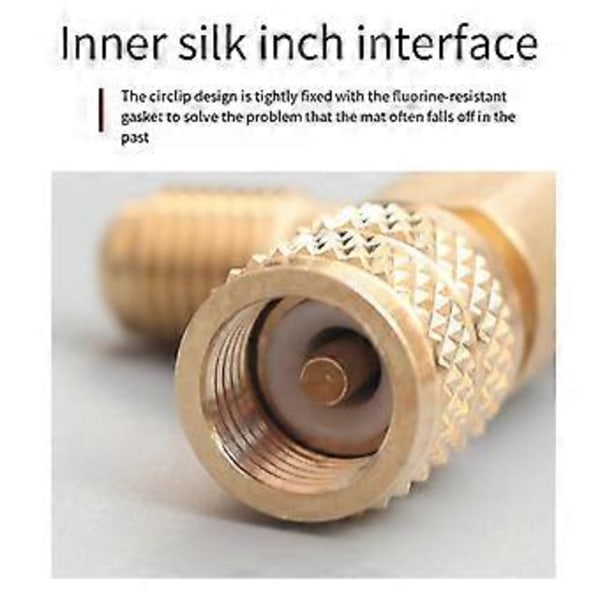 R22 R410 AC Ventil 1/4 Tomme Påfyldningssamling A/C Kølemiddelventil Aircondition Reparation og Fluorid Sikkerhedsadapter B
