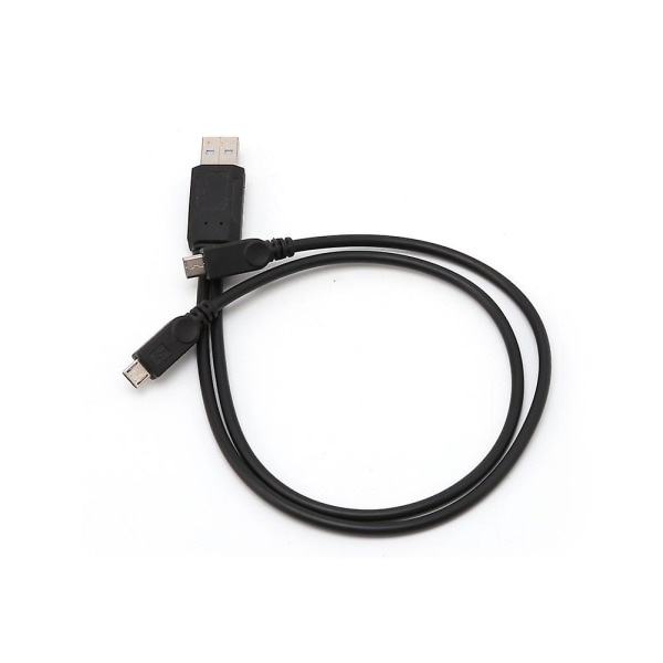 Bærbar USB hann til universell mikro USB dobbel hann Y-adapter splitterkabel