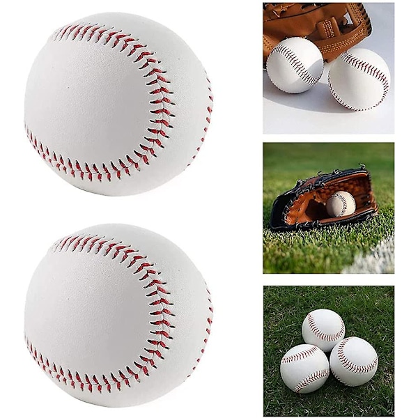 2 st omarkerade basebollar, officiell ligaindividuell baseboll, standardstorlek 9 tum, mjuk träningsboll för ligatävling