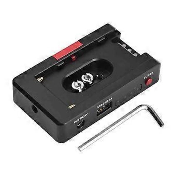 NP-F Batterilader Metall Batteriadapterplate USB DC12V DC8V DC Utganger 1/4In for NP-F970/F950/F930/F770F750/F570