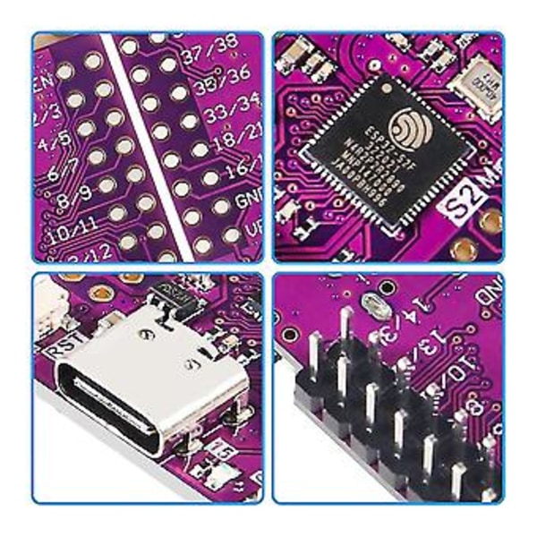 4kpl Esp32 S2 Mini V1.0.0 Wifi Iot -kortti, pohjautuu Esp32-s2fn4r2 Esp32-s2 4mb Flash 2mb Psram Micropyth