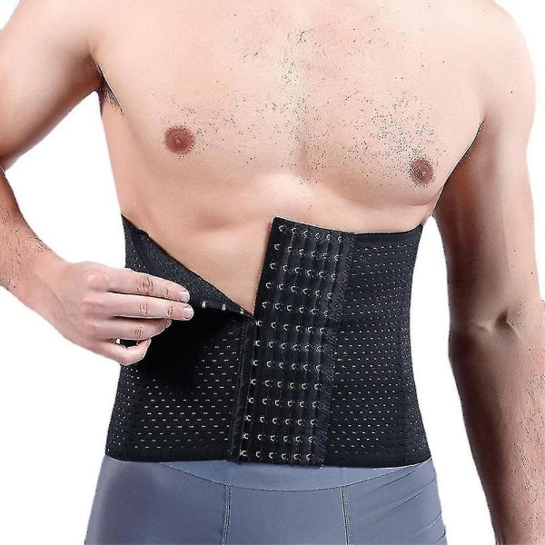 Miesten waist trainer muotoiluvaatteita teräksisellä luulla laihtuvalla vatsaa ohjaavalla vyöllä Saunapuku Fitness vartalon muotoilijalle