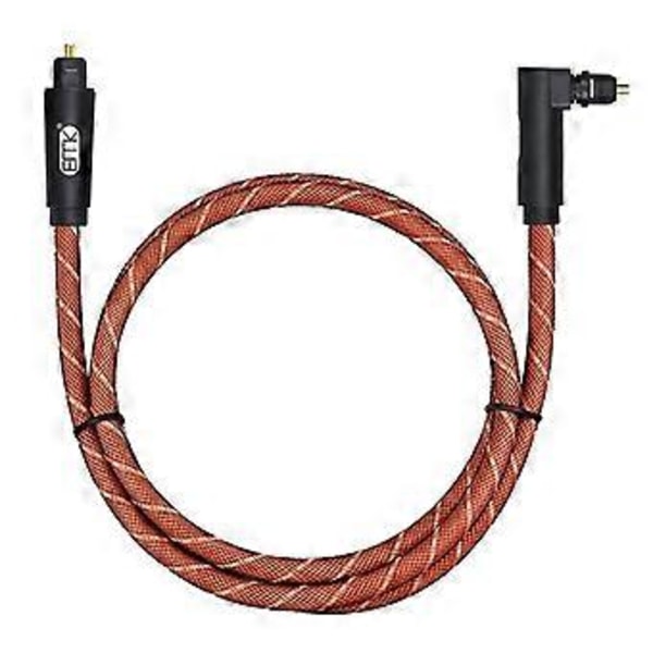 90 Graders Optisk Kabel 5.1 Digital Lyd SPDIF Fiber Optisk Audio Toslink Kabel 1M