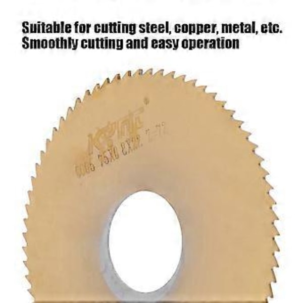 Sahanterä Leikkuuhiomalaikka TiPinnoitettu HSS Jyrsinterä 75 x 0,8 x 22mm 72 Hammasta