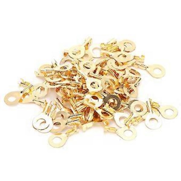 100 stk. ringkabelsko kaldpresset kabelkrimpende batterikabelkontakt M6 6,2 mm