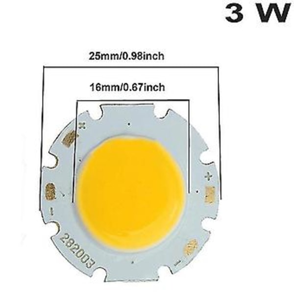3w Cob Lamp Pärla Led Varm