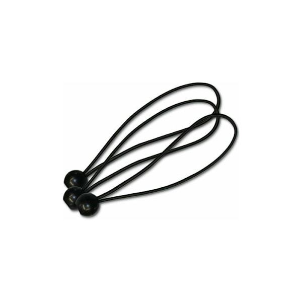 12 Pack Bungee Cords with Balls -- Heavy Duty Elastic Strap Perfect for Camping, Luggage & Tarps - Black