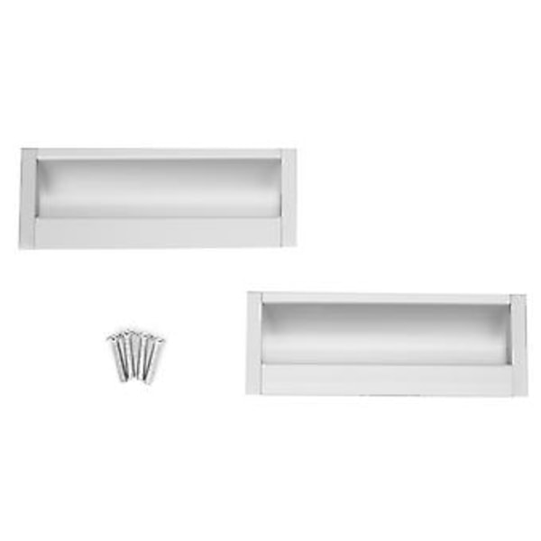 2st Hushålls Aluminiumlegering Draghandtag Möbel Låda Garderob Skåp Infällt Handtag