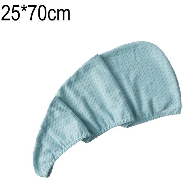 Mikrofiberhårhandduk, mikrofiberhårhandduksomslag, absorberande och snabbtorkande hårturban för kvinnor blå
