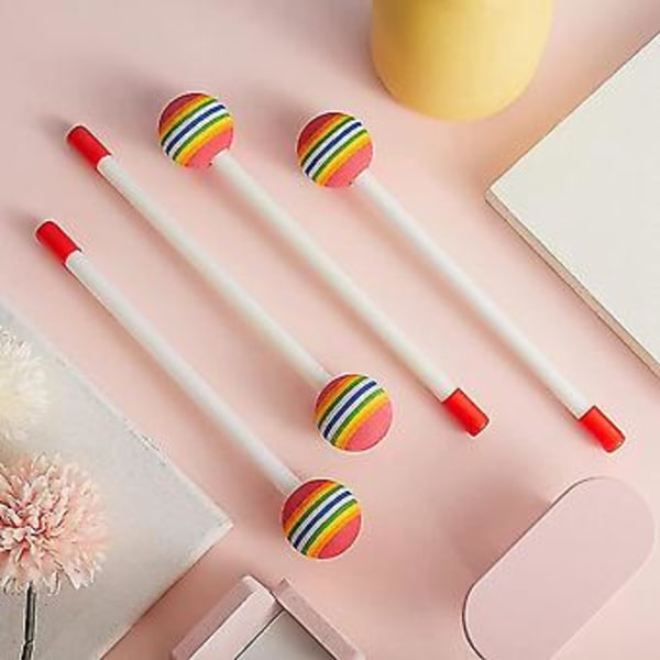 14 stk. Lollipop Tromme Et Rund Regnbue Percuss Tromme Til Børn