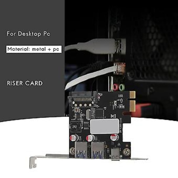 Usb 3.1 Typ C Pcie Expansionskort Pci-e Till 1 Typ C Och 2 Typ A 3.0 Usb Adapter Pci Controller Hu