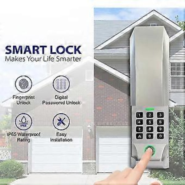 Garageport Knappsats Fingeravtryckslås 877MAX 315/390MHZ Trådlös Knappsats Fjärrkontroll Garageportöppnare