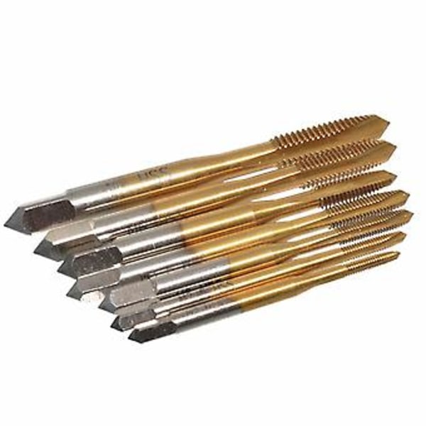 7st M2/m2.5/m3/m3.5//m5/m6 Hss Tium Metrisk Rak Spår Gänga Skruv Tapp Plug Tapp Handskärning Till