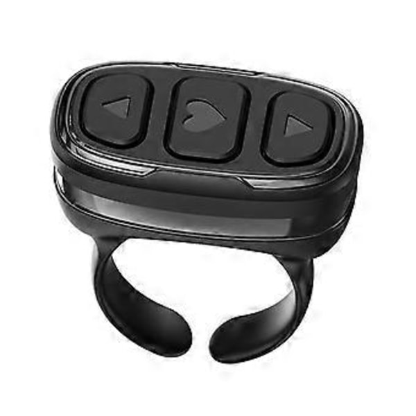 Trådløs Fingertip Fjernbetjening Ring Bluetooth Ring Scroller Side Vender Stabil Forbindelse Trådløs Side Vender Sort
