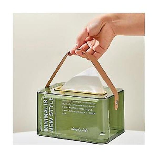 Hushålls Tissue Box Transparent Skrivbords Tissue Box Pappersförvaringslåda Vardagsrum Matsal Ro