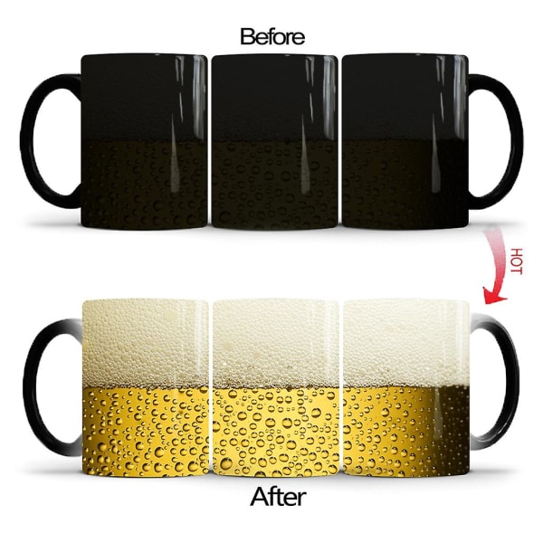 Øl Farve Skiftende Magisk Krus Varmefølsom Tekop Kaffe Krus Keramiske Krus