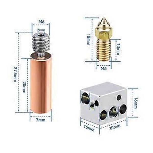 För Neptune 4 4Pro Komplett Hotend Värmestav Termistor POM Hjul Strumpor Kopplingsdelar 3D-skrivare