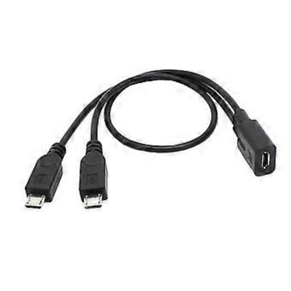 Micro USB Naaras 1 - 2 Micro USB Uros Jakaja Jatko Latauskaapeli Johto Lataus- ja Tiedonsiirtoon USB-Lisätarvikkeet