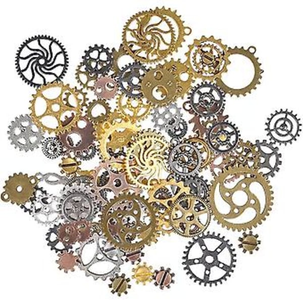 Legeringsväxel DIY Smycken Steampunk Växel Smyckestillbehör (blandade färger) (santanxing)