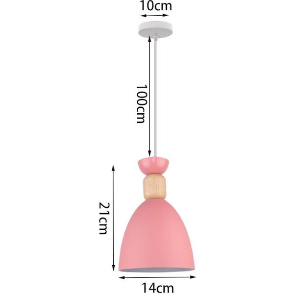E27 Modern Takpendel Ljus Justerbar Kronljus Inomhus Hängande Lampa Rosa