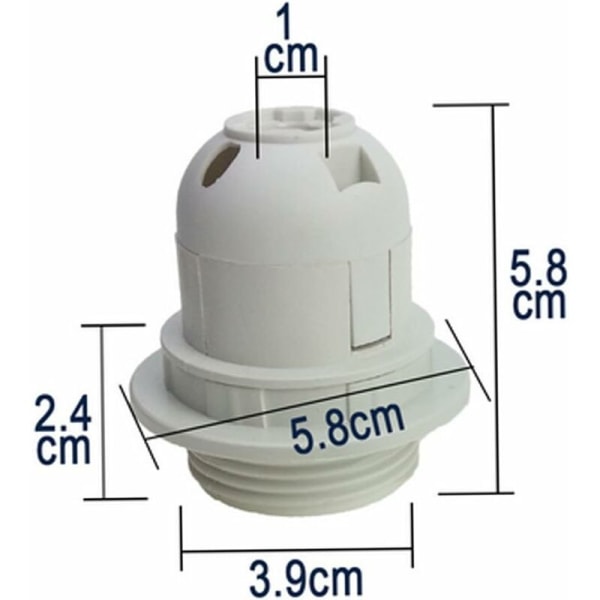 Lampfot - För E27-lampa - Praktisk sockel - Plastadapter för lampskärm