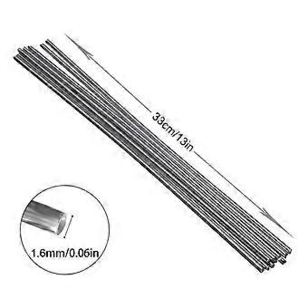 100 kpl Alumiinielektrodilanka Matalalämpötilainen Sulava Ratkaisu Hitsaus Ei Flussipäällysteinen Elektrodi 1,6 mm x 33 cm (1/16 tuumaa x 13 tuumaa) B