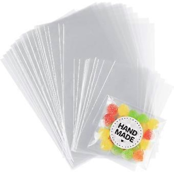 200 Stykker Klare Cellofanposer Gennemsigtige Slikposer Opp Plastikposer