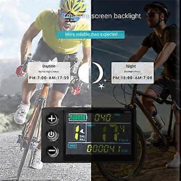 LCD-S866 Elektrisk Cykel Färg LCD Display Instrument 24V 36V 48V Elektrisk Cykel Modifiering, SM Kontakt