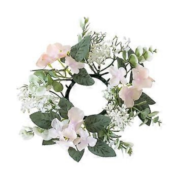 Bryllupslysestakekrans Kunstige blomsterplanter Lys Aromaterapi Ringholder Bordpynt Champagne