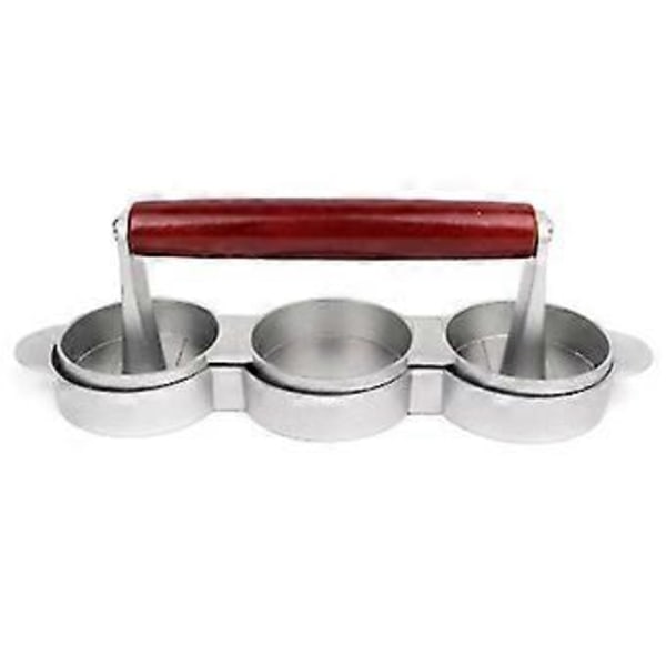 Mini Hamburgerpresser Nonstick 3 Slot Små Bøffer Presse Triple Bøf Maker Form Maskine Kød Kitc
