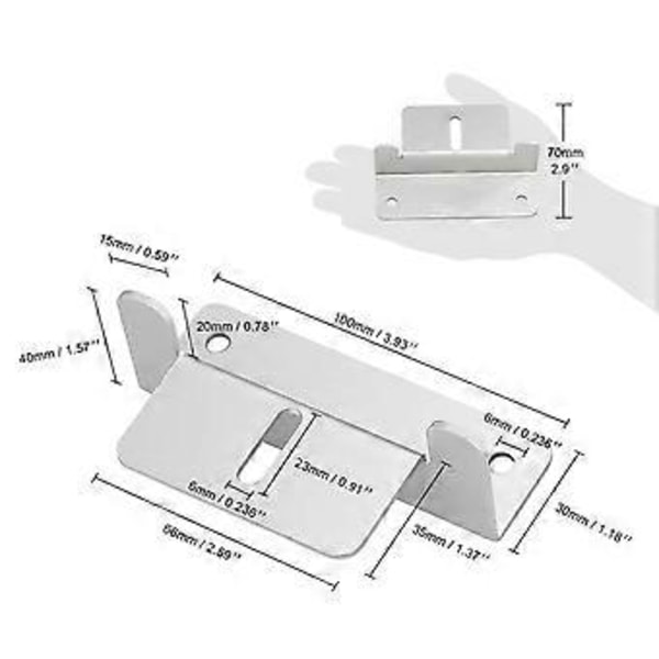 4 st Aluminiumlegering Z Form Fästen Solpanel Monteringsfästen Set