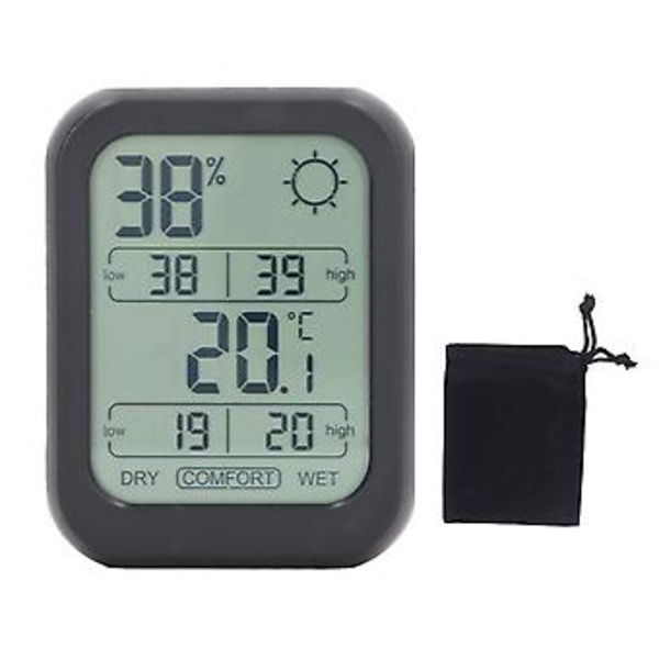 Termometer Hygrometer Högupplöst Stor Skärm Exakt Hygrometer Termometer för Inomhusbruk