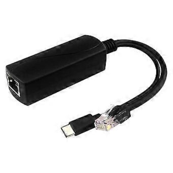 POE Splitter til Raspberry Pi5/5 Generation 5V 4A Type-C Interface Gigabit Ethernet Power over Ethernet Splitter