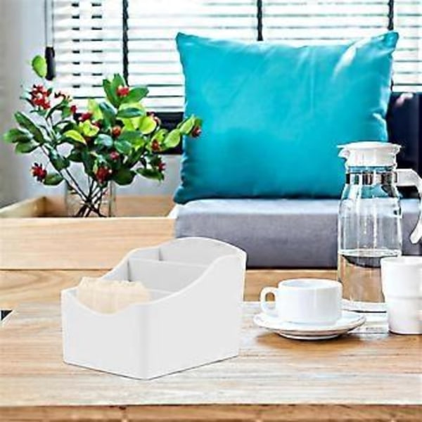 Sukkeropbevaringsholder Fjernbetjeningsopbevaringsboks Teposeholder Kaffesukkerpakke Organizer Kaffestation Holder, B