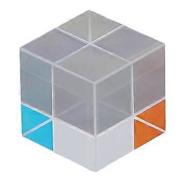 Farve Kubus Prisme 20mm 6 Sider Optisk Glas RGB Dispersion Prisme til Fysik og Dekoration med Opbevaringsboks