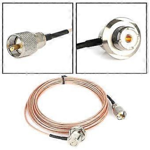 5 Meter Sc316 Koaksialkabel Pl-259 So-239 Walkie Talkie Antenne Konnektorledning