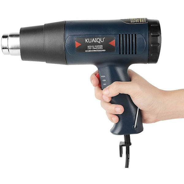 Digital LED elektrisk varmluftspistol 1800W med 7 st spetsar steglös justerbar temperaturkontrollerad värmepistol senaste Endast 7 st tp