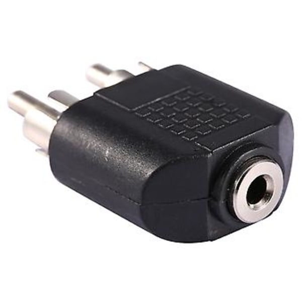 3,5 mm Stereo Jack Hunn til Dobbel 2 RCA Phono Hann F/M Splitter Adapter Konverter