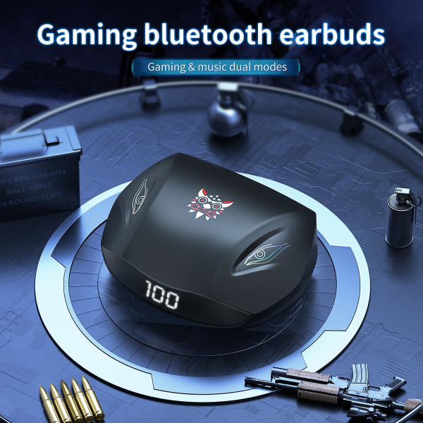 Gaming Bluetooth-ørepropper - Dual Mode, lyd-bildesynkronisering og lang batterilevetid