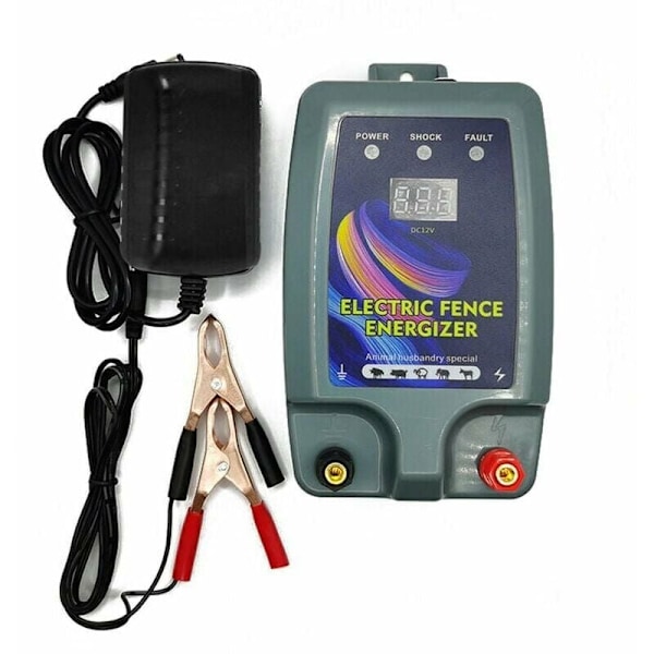 High Power Electric Fence for Livestock and Animals - Fence Energizer with 3 Power Modes for Poultry Farming RTGPT