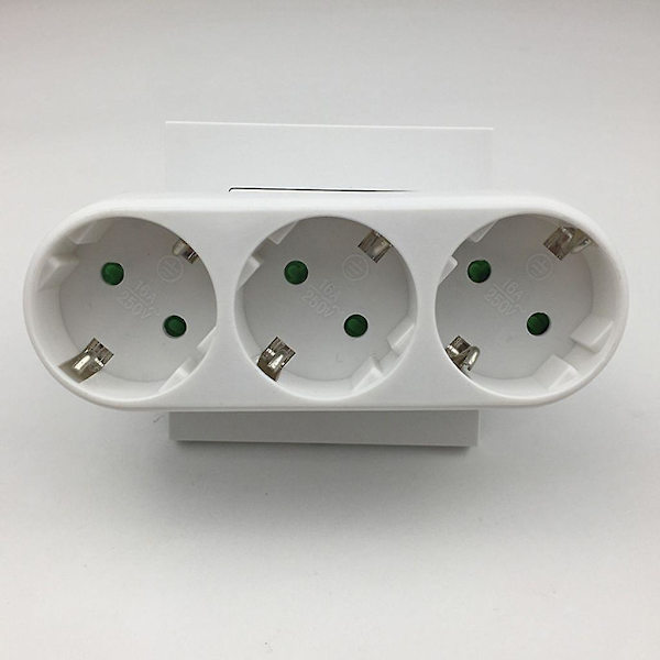 3-vejs stikkontakt adapter, 3-vejs multistik væg- eller bordstik 16A/250V