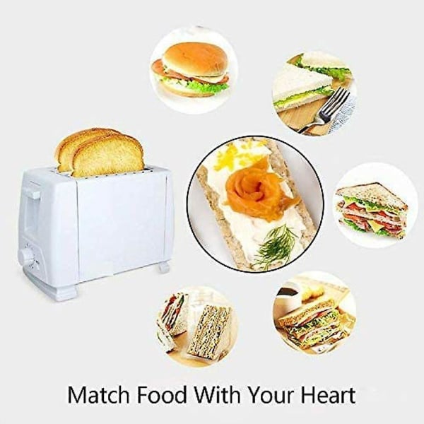 Bærbar 2-skivet brødrister, 800w med 7 temperaturinnstillinger, flyttbar smulebrett, uttrekkbart hjulfeste, automatisk toastsmørbrød