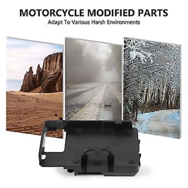 Motorcykel Navigationsbeslag Abs, Mobiltelefon Usb Opladning Sort Holder Til R1200gs F800gs F700gs