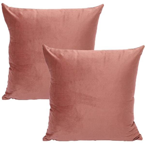 2pcs Solid velvet soft decorative pillow, suitable for various places. style4 4040cm