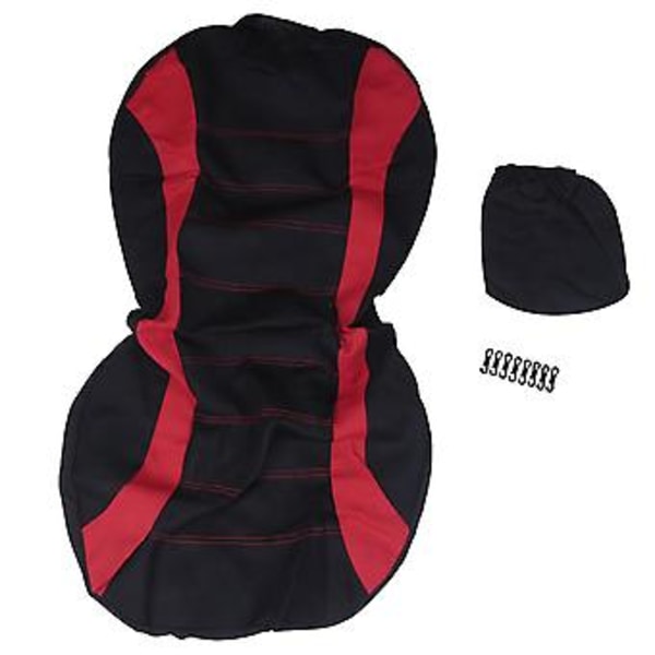 Fram Bilsöverdrag Fram Airbag Redo Sport Bucket Överdrag, 2-delars Set Bilöverdrag (svart + Röd)